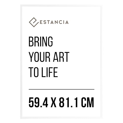 White Pine Wood Photo Frame 59.4x81.1 cm (A1) with Shatterproof Acrylic Glass | Large Modern 59.4 x 81.1 cm Wooden Picture Frame A1