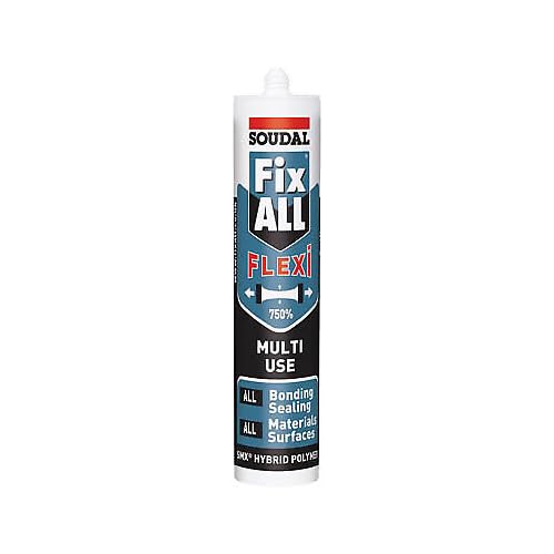 Soudal Fix ALL Flexi Hybrid Polymer Bonding Sealant Adhesive & Filler Size 290ml (White)