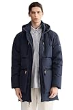 Orolay Men's Thickened Down Jacket Hooded Winter Coats with 6 Pockets Blue L