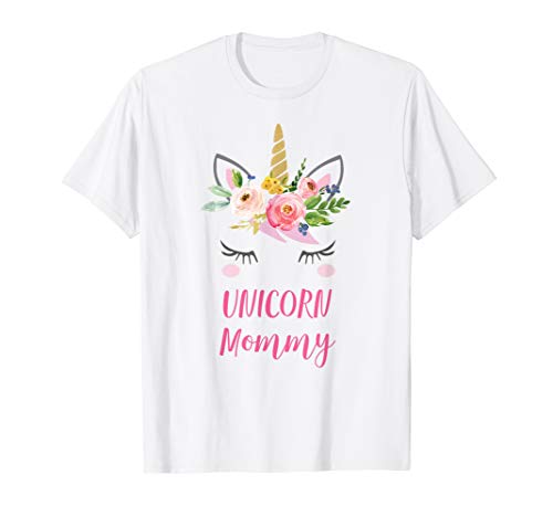 Floral Unicorn Mom Shirt, Unicorn Mommy Gift