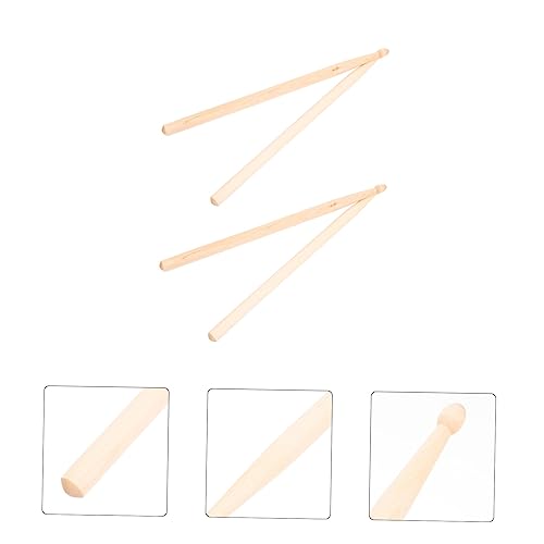 2 pares de baquetas de maple para percusión miniatura 4