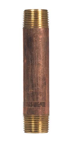 JMFNipple 1" X 6" Red Brass Bulk