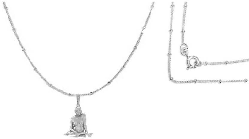 Pendentif Swami Samarth argent pour méditation et yoga quotidien