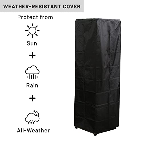 HOMYSHOPY-Fire-Column-Propane-Patio-Heater-41000-Btu-Outdoor-Heater-Glass-Tube-Gas-Heater-with-Wheels-and-Ground-Nail-Adjustable-Heater-for-Backyard-Porch-Garden-Decoration