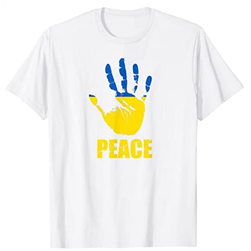 T-Shirt Ukrainien Paix surdimensionné XXL pour homme grand cherchant confort et style casual