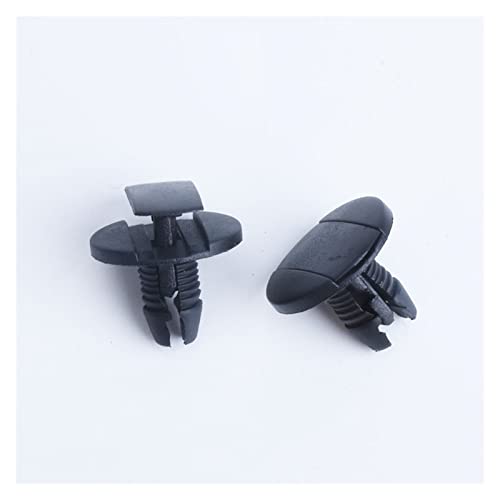 20 clips de fijación para coche negro, remaches tipo empuje compatibles con parachoques de coche