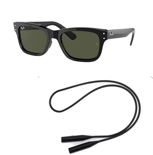 Ray-Ban RB2283 Sunglasses Bundle: RB 2283 MR BURBANK 901/31 Mr Burbank Black Green and Universal Anti-slip Silicone Leash2