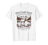 Snover Michigan Great Lakes State Moose Deer T-Shirt