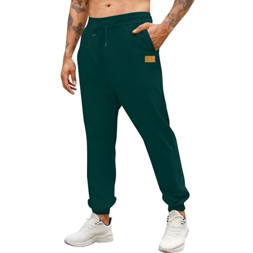 lcyhony Sweatpants for Men Baggy Elastic Waist Drawstring Athletic Joggers with Pockets Casual Workout Running Track Pants