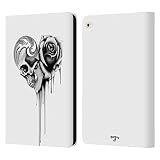 Sistema de cierre magnético Head Case Designs Licenciado Oficialmente Alchemy Gothic Amor Negro Arte Gráfico Carcasa de Cuero Tipo Libro Compatible con Apple iPad Air 2 (2014)