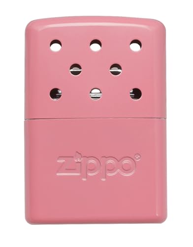 Zippo Chauffe Main - Chaufferette - 6 Heures De Chaleur - Rechargeable avec De L’Essence À Briquet - Réutilisable - Rose