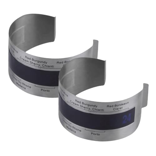 NUOBESTY Edelstahl Wein Thermometer Armband mit Digitaler Anzeige Batterieloses Wiederverwendbares Flaschen temperaturmessgerät für Bier und Rotwein Robustes Haushalts thermometer für