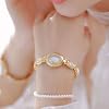 ADSBIAOYE Womens Gold Watch Waterproof Quartz Wrist Watch Elegant Oval Vintage Small Dial Bracelet Watch Fashion Dress Watches for Ladies