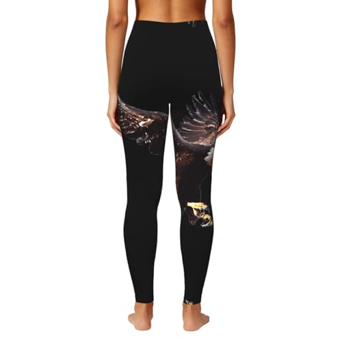 Mallas de moda con estampado de águila y tejido de alta densidad 4