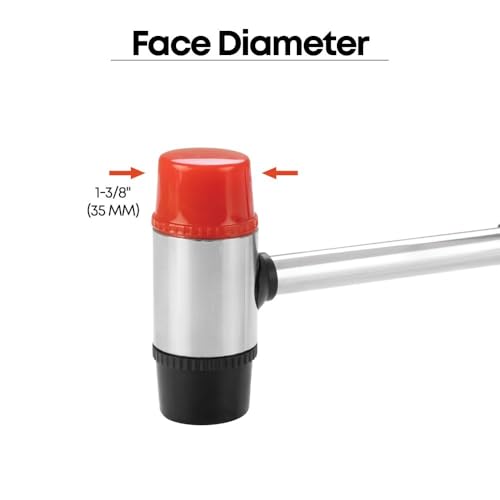Image of GROZ Double Face Mallet with Interchangeable Heads, Plastic & Rubber Head | Steel Handle with Non-Slip Grip | | 1-inch Head Diameter | Soft Hammer | HMR /SF /25