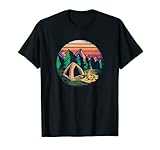Camping Zelt Bäume Berge T-Shirt