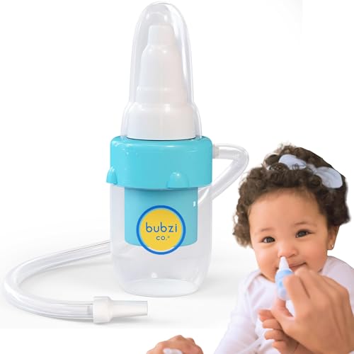 Image of Bubzi Co Quick-Relief Baby Nasal Aspirator, Baby Nose Sucker for Sinus Congestion Relief, Reusable Snot Remover with Storage Case