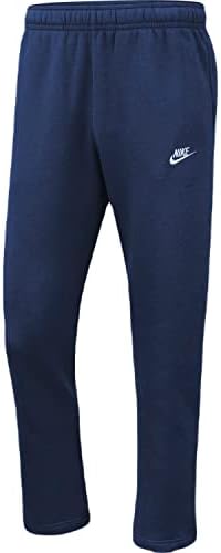 Nike Men's NSW Club Pant Open Hem, Midnight Navy/Midnight Navy/White, Medium