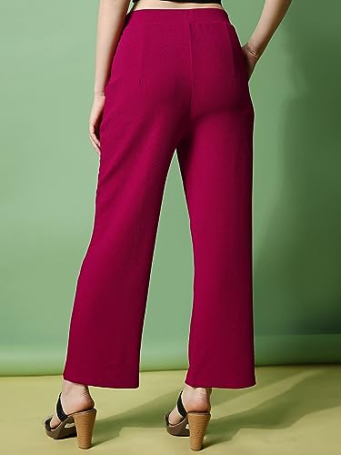 Image of Sheetal Associates Women's Regular Fit Polycotton Solid Casual Trouser