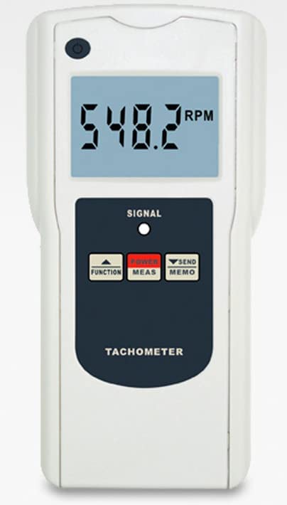 Smart Tachometer Photo Tach Meter Rotative Velocity Tester Measuring Equipment with Laser Range 2.5 to 99999r/min Applicable to Motor Fan Paper-Product Plastics,Etc