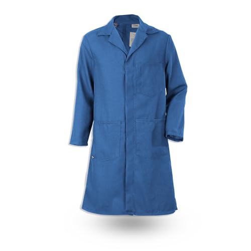 TOPPS Nomex Lab Coat/Tech Coat with Snaps TC16 (Royal Blue, Medium)