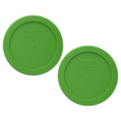 Pyrex 7200-PC (2-Cup) Lawn Green Food Storage Lid (2-Pack) - Made in USA