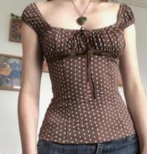 Image of Fairy Grunge Y2k Shirts Vintage Crop Tops Short Sleeve Girls Slim Fit Tees