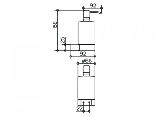 Keuco 14953019000 Plan Lotionsspender mit Pumpe verchromt Wandmodell Echtkristallglas mattiert