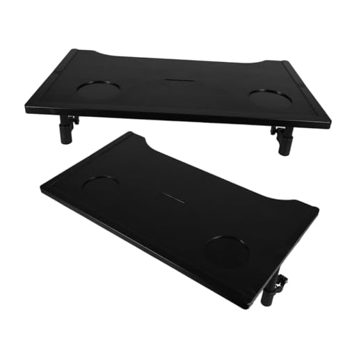 BUTIFULSIC 2pcs Wheelchair Dining Table Walker Tray Table Universal Wheelchair Tray Sofa Armrest Tray Wheelchair Cup Holder Mobility Table Tray Stroller Tray Wheel Chair Tray Abs Black