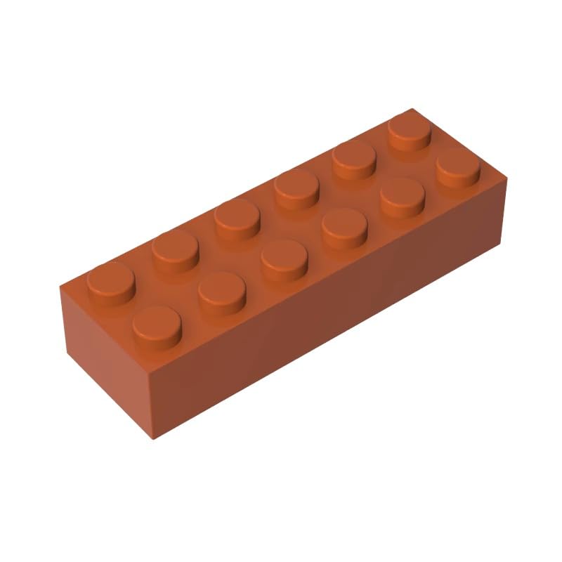 XYEIUGO 44237 Basic Bricks Brick 2x6, Dark Orange, 10 PCS โ image 1