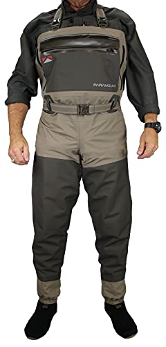 Image of Paramount Outdoors Slate Breathable Stockingfoot Full Wrap 6-Ply Fishing Chest Wader