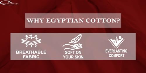 Image of Bad Sheet Queen Size Fitted Egyptian Cotton 500 Thread Count Hotel 1 Piece Queen Fitted Bedsheet- Fit Mattress Up to 12 inch- Extra Soft, Wrinkle Free, Breathable Sheet- Burgundy