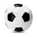MUKI サッカーボール 3号 子供用 空気入れ付き PVC製 軽量 柔らかい 練習用ボール 小学生 子供対応 3歳以上 室内・屋外兼用 CE/UKCA認証済み（ブラック‐ホワイト）
