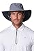 Coolibar UPF 50+ Men's Shapeable Wide Brim Hat - Sun Protective (Large/X-Large- Carbon/Black)