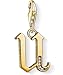 Produktbild Thomas Sabo Damen-Charm-Anhänger T Buchstabe Gold Charm Club 925 Sterling Silber 1626-414-39