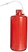 Nalgene DS2404-0500 Red LPDE Safety Wash Bottle, 500mL Capacity, 24mm Red Polypropylene Screw Closure (Case of 4)
