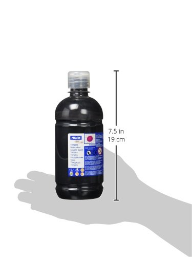 Milan 3880 Temperafarbe – Schwarz, 1000 Ml, Synthetische Pigmente, Gute Deckkraft