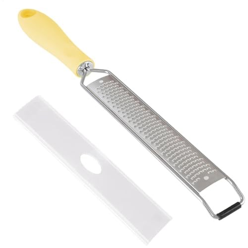 Herramienta de rallador de limón – Herramienta de rallador de cítricos – Rallador de limón – Rallador de rallador con mango – Rallador de queso de mano con cubierta protectora para queso, limón, ajo