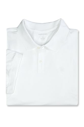 Camiseta polo para hombre Banana Republic Factory, corte regular, tejido piqué con malla, algodón orgánico, monograma