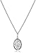 Sterling Silver Miraculous Medal with Stainless Steel Chain Pendant Necklace, 18"