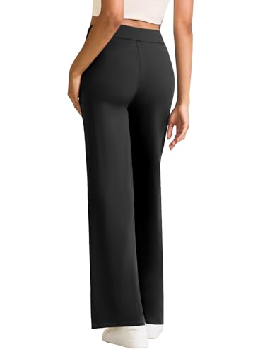 Wide Leg Yoga Pants Women High Waisted Loose Stretch Lounge Causal Work Workout Gym Trousers with Pockets4