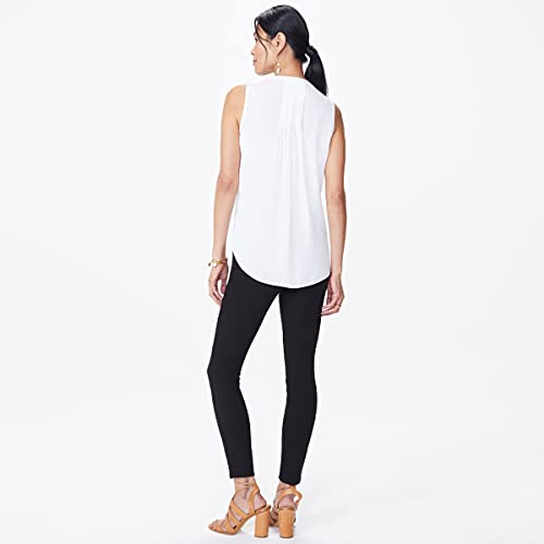 Nydj Womens Sleeveless Pintuck Blouse, Optic White, Large Us #TOP3