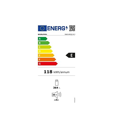 Whirlpool réfrigérateur 1 porte 60 cm 364 l sw8am2qw2