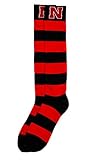 Donegal Bay NCAA Nebraska Cornhuskers Unisex Nebraska Striped Dress Socknebraska Striped Dress Sock, Red, One Size