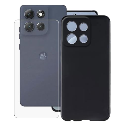 Housse Motorola Moto G86 étui noir antichoc et double verre trempé écran 6.67