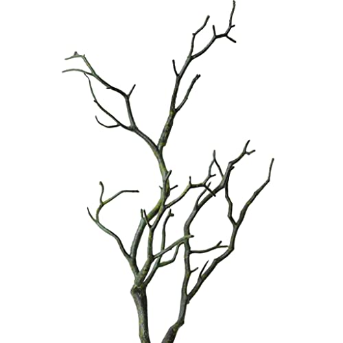 Pequeña rama artificial de árbol seco, para manualidades, boda, fiesta, decoración del hogar, color verde, exquisita mano de obra, bonito procesado