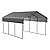 Carport with Enhanced Base and Galvanized Steel Roof - Heavy Duty Outdoor Garage Car Shelter for Car, Boats, and Truck(12x20 FT)