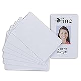 clin pvc castorama PVC de 30 mm C-line carte graphique vidéo de qualité Grade carte en PVC pour badges d\'identification, Blanc, Lot de 100 Standard - Blanc 3-3/8 x 2-1/8 blanc