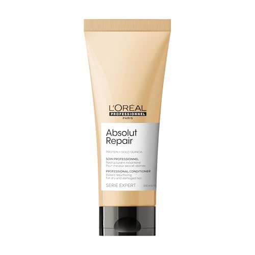 LOréal Professionnel Reparierender Conditioner für strapaziertes glanzloses und trockenes Haar Regenerierend Mit Quinoa und Proteinen Serie Expert Absolut Repair Conditioner 200 ml