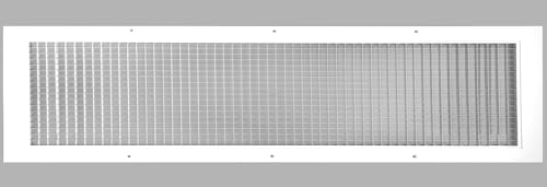 Image of HVAC Premium 10 inch x 36 inch or 36 inch x 10 inch Cube Core Eggcrate Return Air Grille - Aluminum Rust Proof - HVAC Vent Duct Cover - White [Outer Dimensions: 12.75]